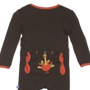 Kickee Pants coverall - Thanksgiving Turkey 🧡